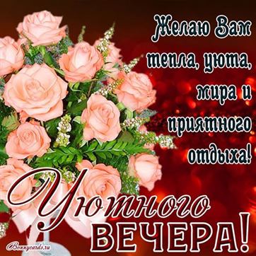 Добрый вечер! Доброго, уютного вечера и