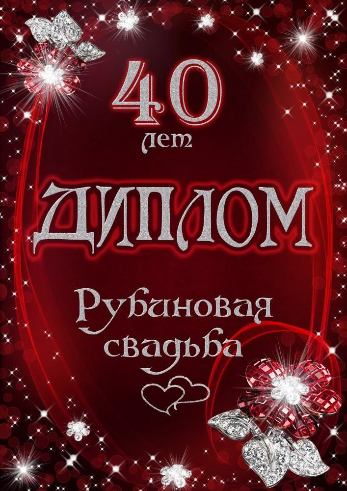 40 лет, годовщина свадьбы: поздравления, картинки