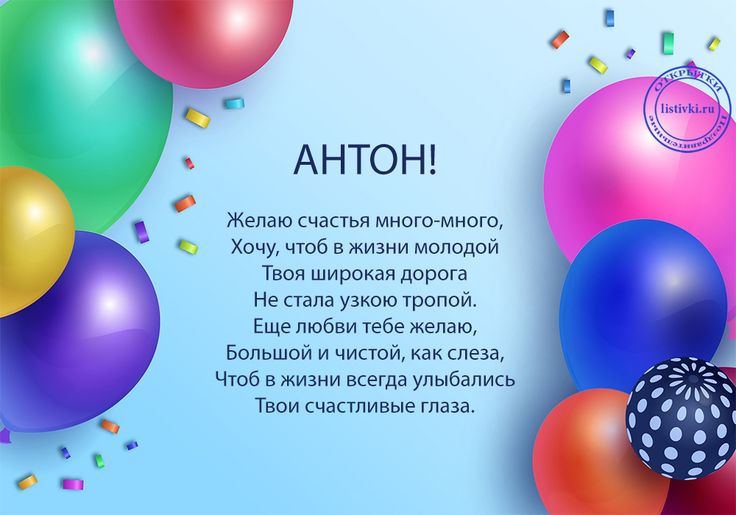 Картинки с днем рождения Антон 