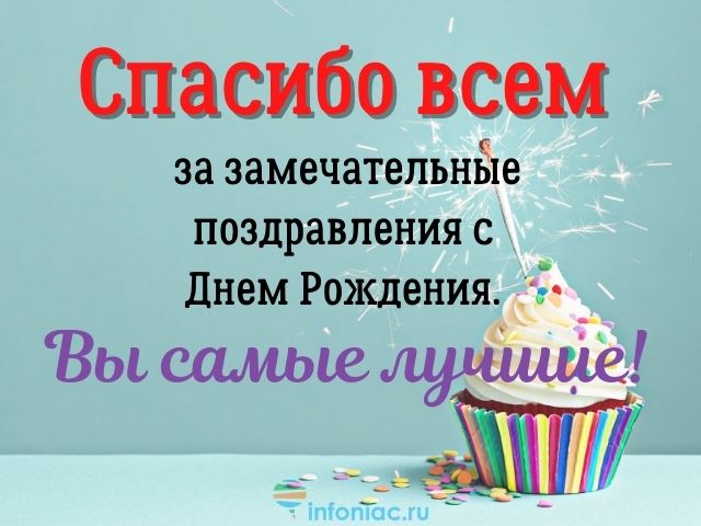 Слова благодарности за поздравления с ДР | Поздравления