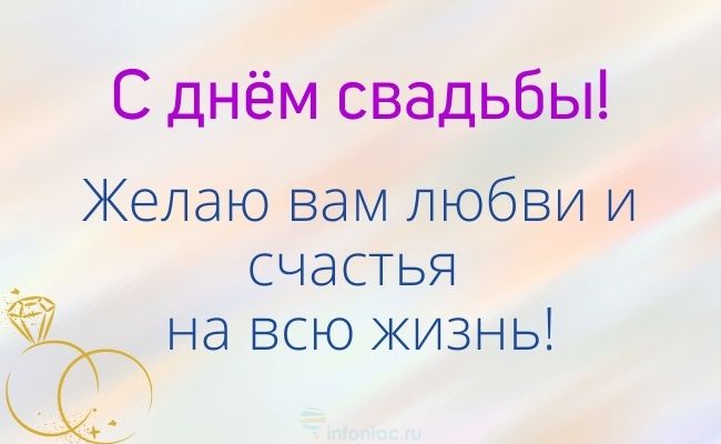 Открытка. Поздравляем с днем свадьбы!