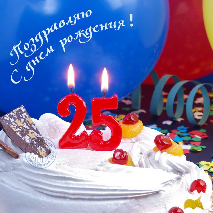 С днем рождения мужчине 25 лет —