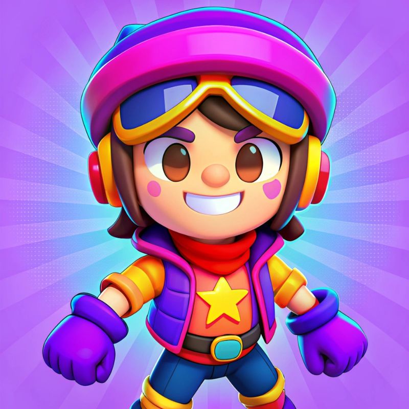 Сахарная картинка для круглого торта Brawl Stars 