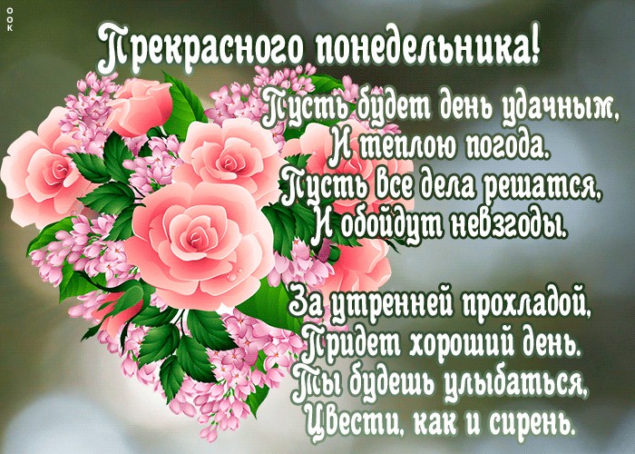 🌺 Хорошего понедельника! | Поздравления, пожелания, открытки