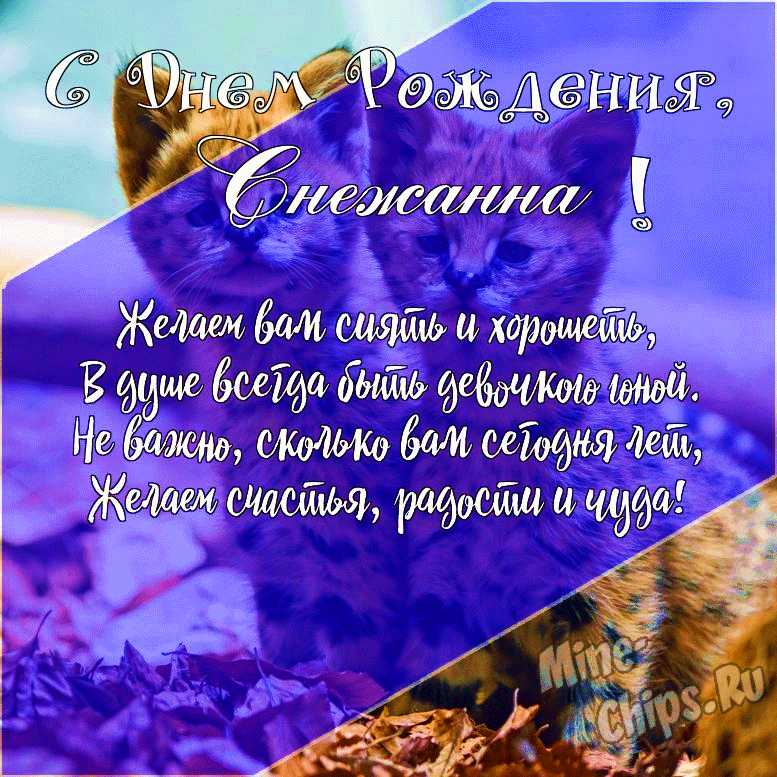 Открытки с Днем рождения Снежане