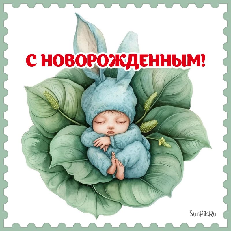 Открытки с новорожденным 