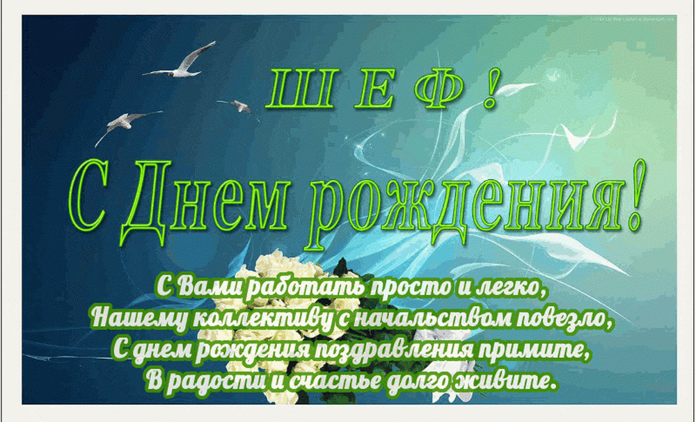 Поздравить Начальника С Днем Рождения Картинки